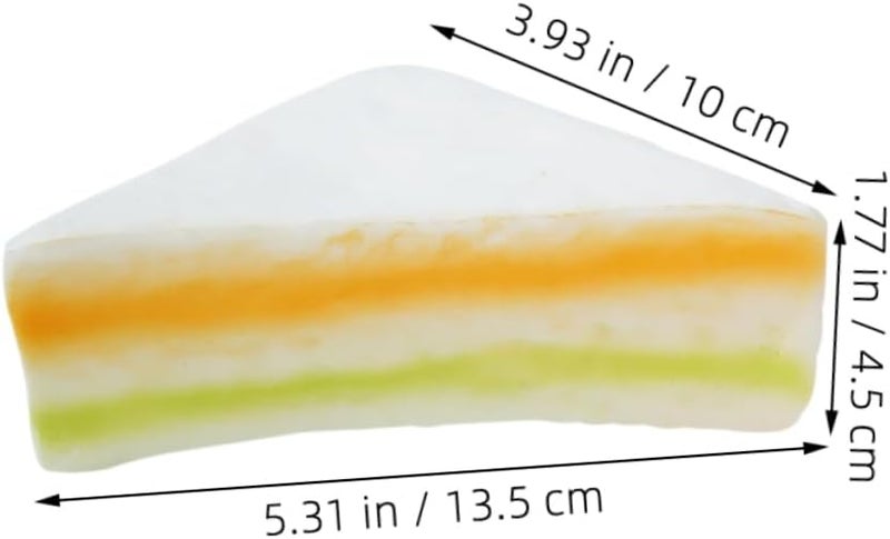 Luxshiny Artificial Sandwich Model Simulation Food Photography Prop Triangle Design Home Kitchen Party Decoration - Image 2